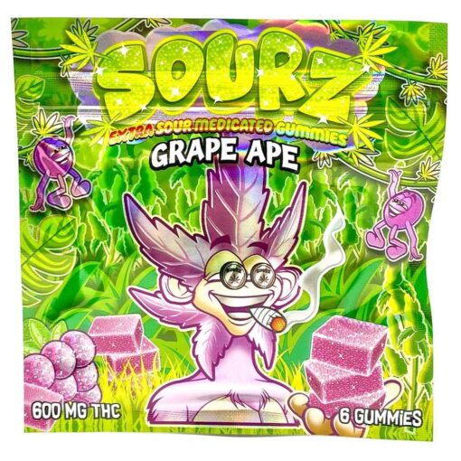 Sourz 600mg Gummies – Grape Ape Flavor